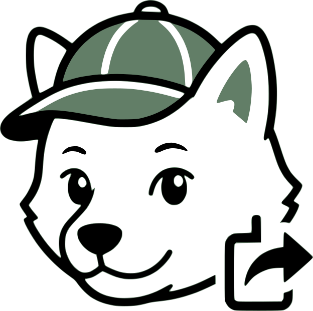 A friendly detective puppy sharing files